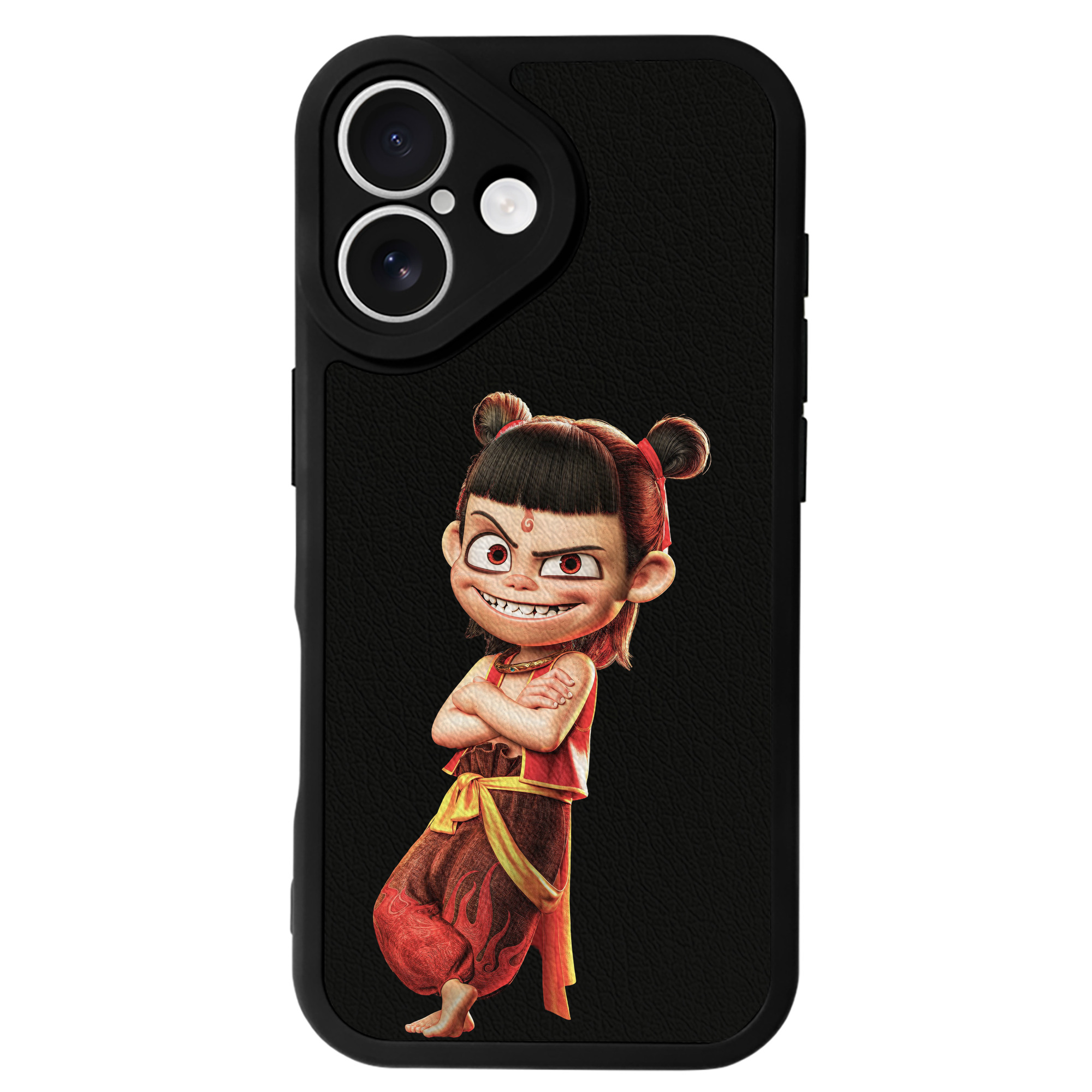 （画像用） Ne Zha 2 ナタ 魔童の大暴れ 【iPhone 16シリーズ対応】シリコンスマホケース（レザー調） 材質：シリコン